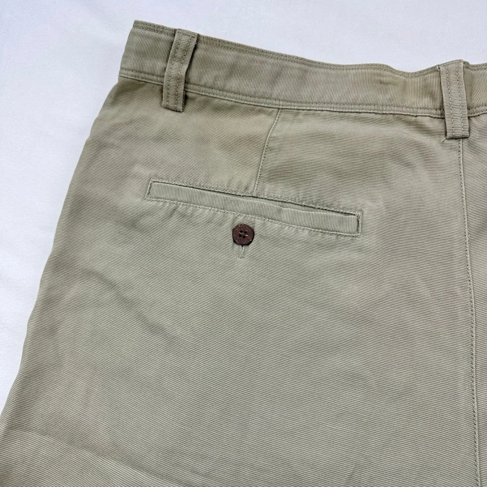 Tommy Bahama Relax Mens Khaki Tan Tencel Cotton Ribbed Shorts Size 40